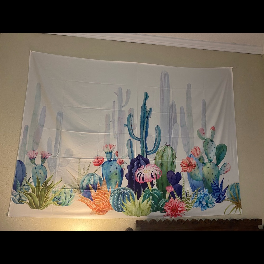 Colorful succulents tapestry